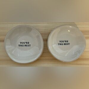 Cream Ceramic Trinket Dishes